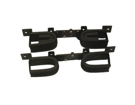 Ranger Rugged Gear Black Steel Double Hook Overhead Adjustable Screw Mount Holder - 10075