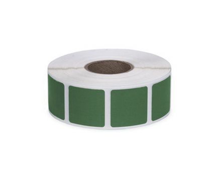 Action Target Law Enforcement 0.875" Square Self-Adhesive Target Bullet Hole Repair Paster, Green, 1000/box - PAST/GR
