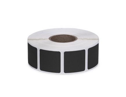 Action Target Law Enforcement 0.875" Square Self-Adhesive Target Bullet Hole Repair Paster, Black, 1000/box - PAST/BK
