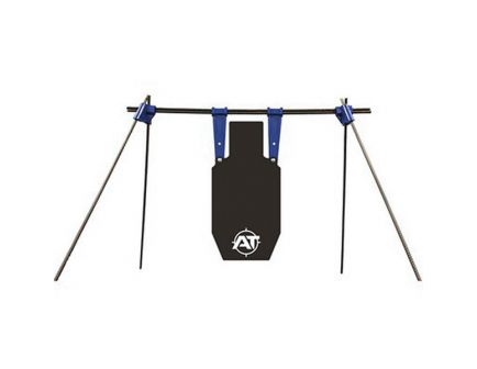 Action Target 23.625" x 11.1875" PT IPSC Torso Gong Kit, Black/White - AT-135