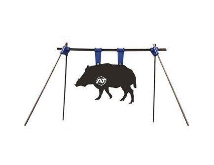 Action Target 28" W x 19.5" H PT Boar Gong Kit, Black/White - AT-131