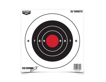 Birchwood Casey EZE-Scorer 8" Bullseye Target, Black/Red/White, 26/pack - 37826