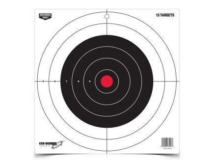 Birchwood Casey EZE-Scorer 12" x 12" Bullseye Target, Black/Red/White, 13/pack - 37013