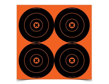 Birchwood Casey Big Burst 6" Self-Adhesive Revealing Bullseye Target, Orange/Black, 3/pack - 36612