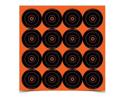 Birchwood Casey Big Burst 3" Self-Adhesive Revealing Bullseye Target, Orange/Black, 3/pack - 36348