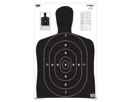 Birchwood Casey EZE-Scorer 23" x 35" Silhouette BC27 Practice Target, Black/White, 5/pack - 37020