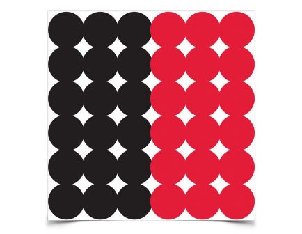 Birchwood Casey Dirty Bird 1" Self-Adhesive Repair Paster, Black/Red - 34118