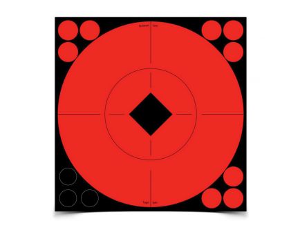 Birchwood Casey Target Spots 8" Self-Adhesive Bullseye Target, Orange, 8/pack - 33916