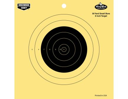 Birchwood Casey Dirty Bird 8" Non-Adhesive Small Bore Reactive Target, Tan/Black, 25/pack - 35815
