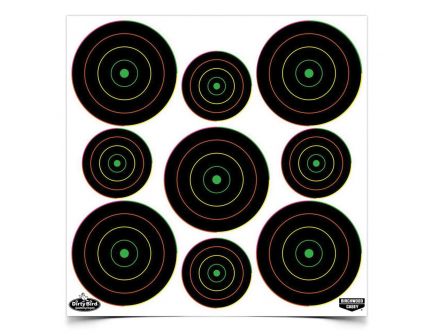Birchwood Casey Dirty Bird 2" and 3" Bullseye Target, Multi-Color, 20/pack - 35828