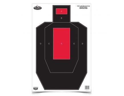 Birchwood Casey Dirty Bird 16.5" x 24" Non-Adhesive BC-IPSC Practice Target, Black/Red/White, 5/pack - 35743