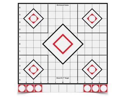 Birchwood Casey Shoot-N-C 12" Self-Adhesive Sight-In Target, White, 5/pack - 34219