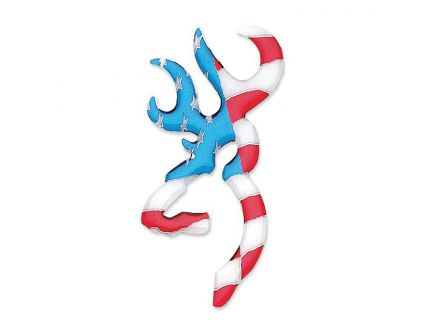 Browning 3D Buckmark Decal, 6", Red/White/Blue - 3922013116