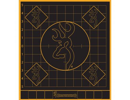 Browning 12" x 12" Self-Adhesive Easy Spot Buckmark Target, Black/Gold, 6/pack - 129121
