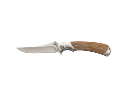 Browning Wicked Wing Trailing Point Folding Knife, 3.5", Brown/Gray - 3220330