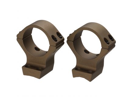 Browning 34mm High Aluminum Alloy Lightweight 2-Piece Integrated Scope Ring, Burnt Bronze Cerakote - 12542