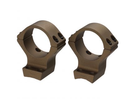 Browning 30mm High Aluminum Alloy Lightweight 2-Piece Integrated Scope Ring, Burnt Bronze Cerakote - 12536