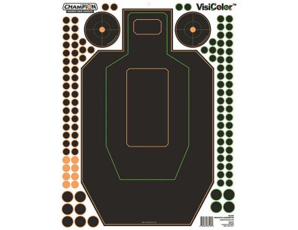 Champion VisiColor 16" x 20.5" Self-Adhesive Reactive Silhouette Target, Orange/Black, 5/pack - 46139