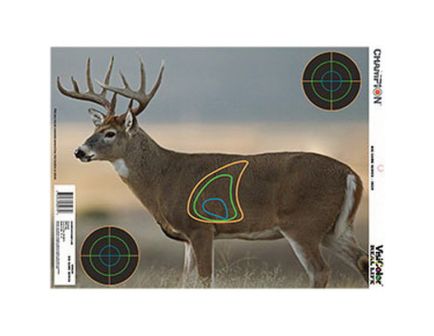 Champion VisiColor 18" x 13" Real Life Deer Target, Brown, 12/pack - 45828