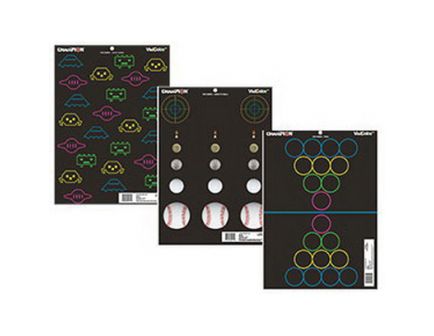 Champion VisiColor 13" x 18" Fun Game Target, Black, 12/pack - 45830