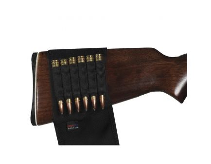 GrovTec 6 Loop Rifle Buttstock Ammo Holder w/ Cover, Black - GTAC83