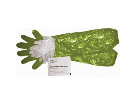 HME Game Cleaning Gloves w/ Towelette, Green, 4/pack - GCG4