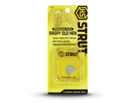 Hunter's Specialties H.S Strut Raspy Old Hen, Premium Flex Diaphragm Turkey Call, Yellow/White - 05903
