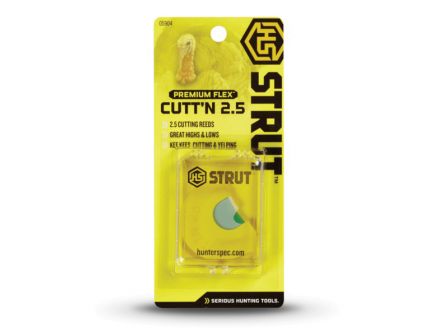 Hunter's Specialties H.S Strut Cutt'n 2.5, Premium Flex Diaphragm Turkey Call, Yellow/White - 05904