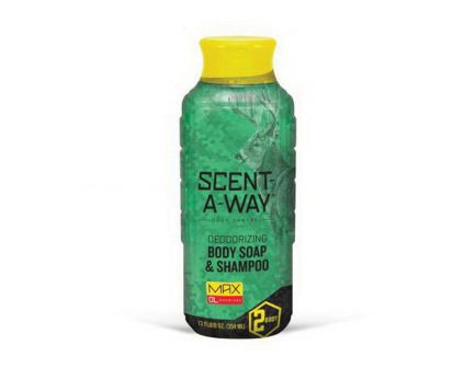 Hunter's Specialties Scent-A-Way Max Odor Eliminator Liquid Body Soap and Shampoo, 12 oz - 07755