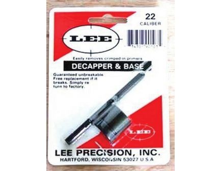 Lee Precision .22 Steel Decapper and Base, Black - 90103