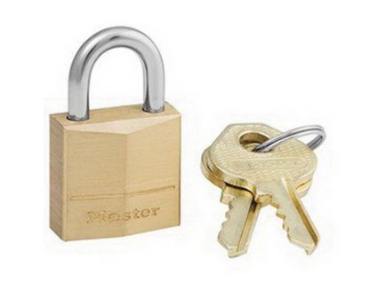 Master Lock Padlock, Brass - 120D