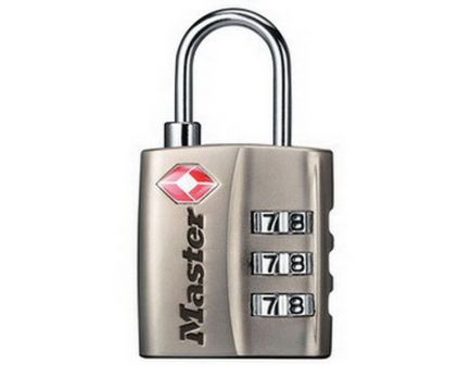 Master Lock Combination TSA-Accepted Luggage Lock, Nickel, 4/pack - 4680DNKL