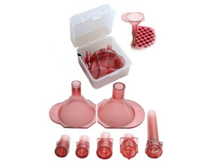 MTM Case Gard Universal Powder Funnel Set, Clear Red - AF7