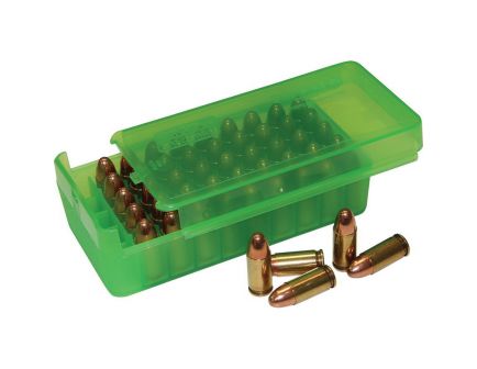 MTM Case Gard P50SS 50 Round Side-Slide Ammo Box, Clear Green - P50SS4516