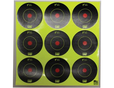 ProShot Splatter Shot 2" Self-Adhesive Peel and Stick Bullseye Target, Black/Green, 108/pack - 2B-GREEN-108