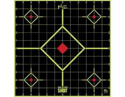 ProShot Splatter Shot 17.75" Square Self-Adhesive Long Range Sight-In Target, Black/Green, 5/pack - 1775SI5PK