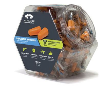 Pyramex Safety 32 dB Ear Plug, Orange, 100 Pair - PYDP1000BN
