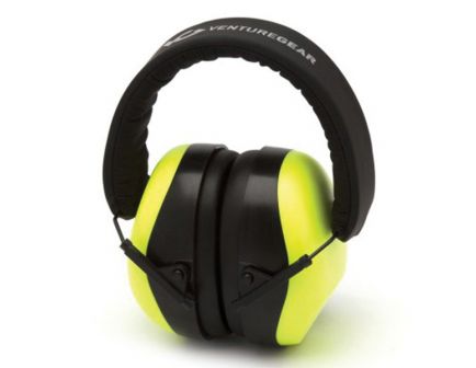 Pyramex Safety VG80 26 dB Over the Head Earmuff, Hi-Vis Lime - VGPM8031C