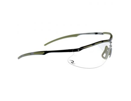 Radians Tactical Bravo Half-Frame Safety Eyewear, Clear Lens, Metal Frame - CSB101-1BX