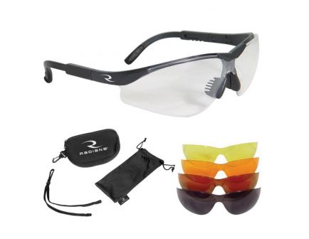Radians T-85 Half-Frame Interchangeable Shooting Glasses Kit, Clear/Orange/Amber/Copper/Smoke - T85RC