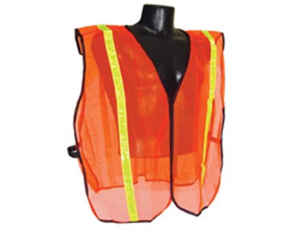 Radians Polyester Mesh One Size Fits Most Safety Vest, Hi-Vis Orange - SVO