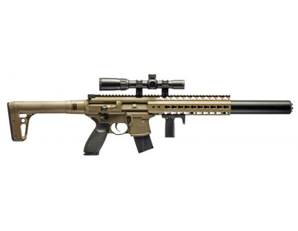 Sig Sauer SIG MCX .177 Semi-Automatic Air Rifle w/ 1-4x24 Scope, Black/FDE - AIRMCX