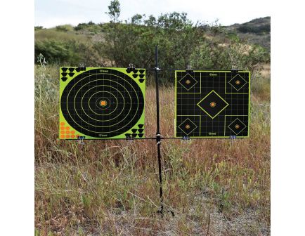 SME Steel Double Paper Target Stand, Black - SME-TGTST