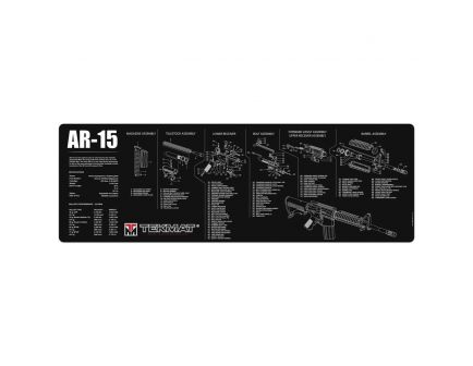 TekMat AR-15 Gun Cleaning Mat, 36" W x 12" H x 0.125" T, Black/White - R36-AR15