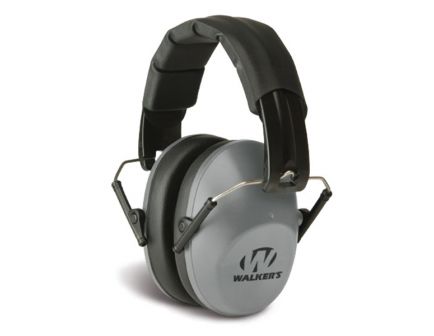 Walkers Game Ear 22 dB Over the Head Pro Low-Profile Folding Earmuff, Gray - GWPFPM1GY