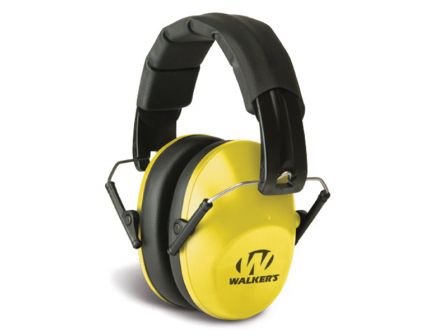 Walkers Game Ear 22 dB Over the Head Pro Low-Profile Folding Earmuff, Yellow - GWPFPM1YL
