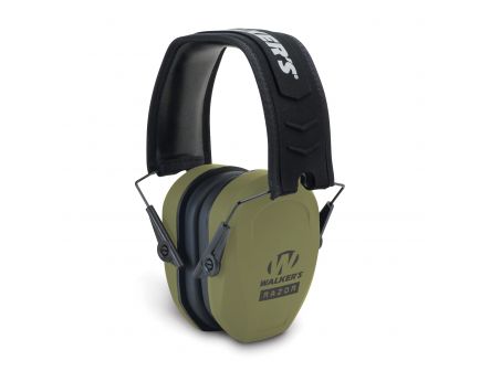 Walkers Game Ear Razor Slim 27 dB Over the Head Passive Earmuff, Olive Drab Green - GWPRSMPASODG