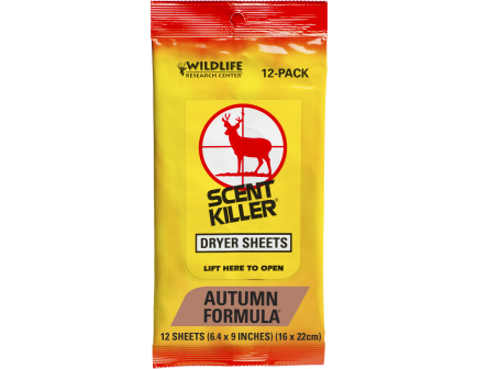 Wildlife Research Scent Killer Autumn Formula Dryer Sheets, 12/pack - 580