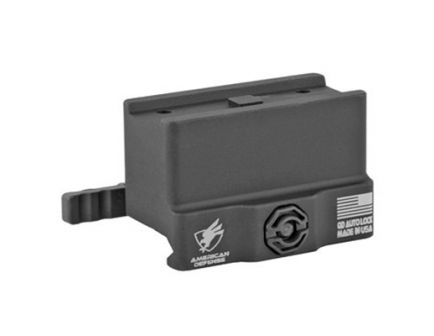 American Defense Mount Fits Aimpoint Micro T-1 w/ Quick Release & Absolute Co-Witness Height, Black - AD-T1-10-STD-TL