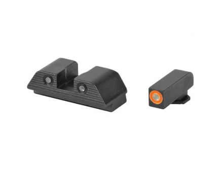 AmeriGlo Trooper Glock 20/21/29/30/31/32/36 Sight Set, Green Front Orange Outline Green Rear - GL-817